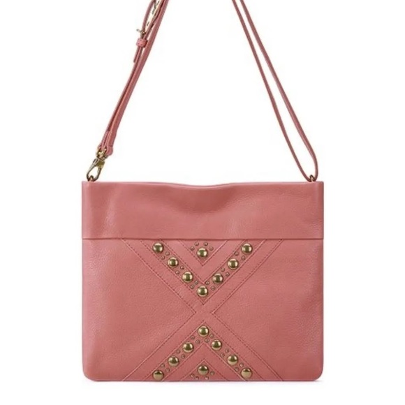 NWT The Sak | Genuine Leather | Studded | Adjustable Crossbody | Pink - Picture 4 of 5